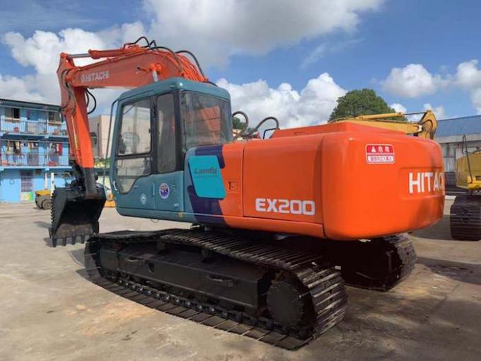 Χρησιμοποιημένος Hitachi εκσκαφέας ωρών απασχόλησης 4074h 0.8cbm ex200-3 0