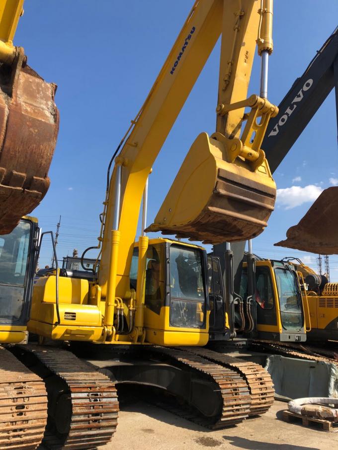 5.5km/H χρησιμοποιημένος KOMATSU αντιολισθητική αλυσίδα εκσκαφέας ταχύτητας 107KW pc220-7 3